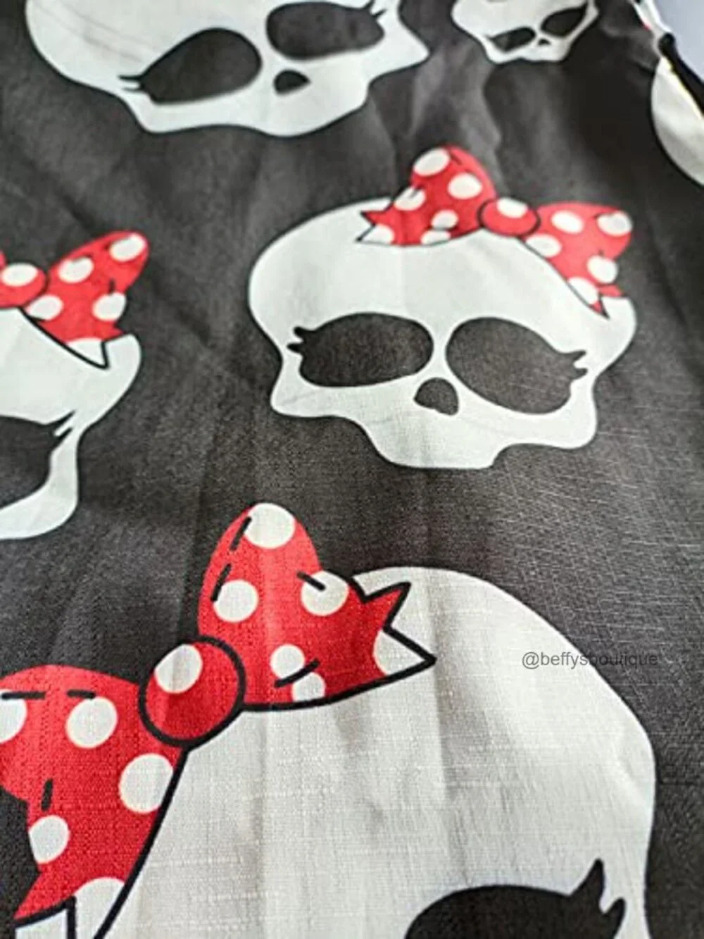 Loose Skull Printed Overalls Jumpsuit with Pockets - Picture 4 of 4